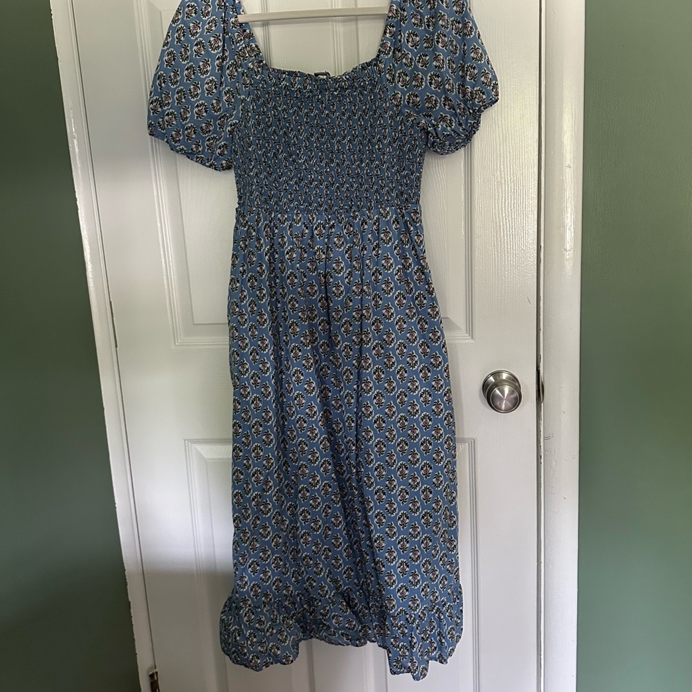 J CREW cap sleeve smock dress